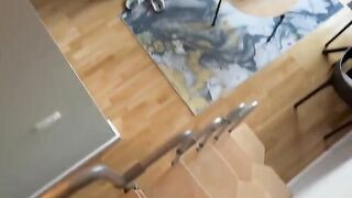 A cute 18-year-old girl relaxes with a vibrating toy