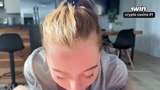 The cutest striptease with a blonde in POV quality