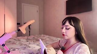 A hot Russian girl demonstrates her skills in using a special device for intense pleasure