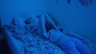 The guy took a passionate stream from his girlfriend in HD