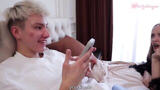 A stepbrother surprised his stepsister with a passionate encounter