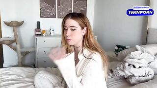A hot blonde in a tight pussy, almost reaching the peak