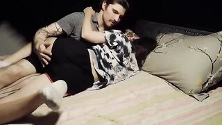 The best position for a gentle orgasm, face-down on a sheet, is revealed