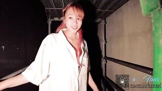 I snuck into the construction site with her, made her naked, and had creampie sex