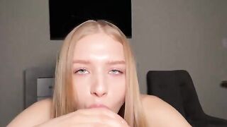 Barbie loves to suck big dicks and get cum on her cute face