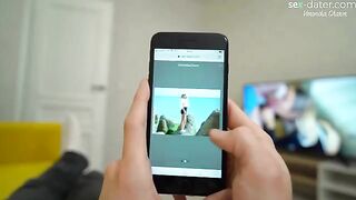 The lucky guy met a sexy girl on Sex-Dater and fucked her twice