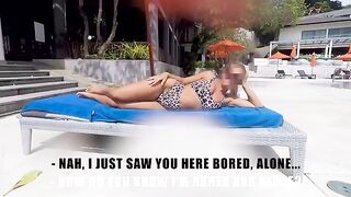 Pick-up at the pool - she invited me into her apartment, a stunning sight!