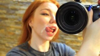 Redhead Russian babe Kisankanna gets her pussy railed