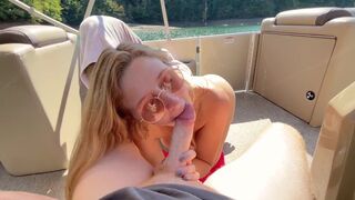 A couple enjoys a passionate and intimate moment on a boat