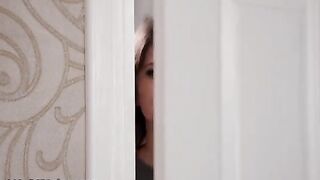 Lana Rhoades almost gets caught in a steamy spa scene, showcasing her sensual skills